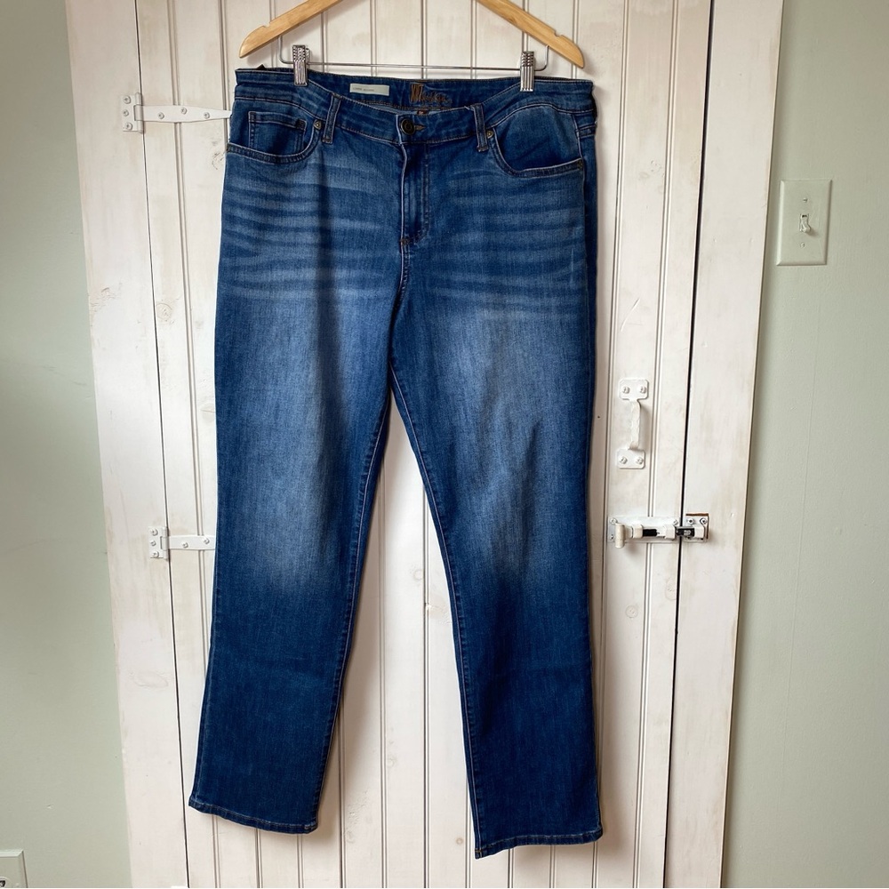 Kut From The Kloth Carrie Boyfriend Mid Rise Denim Blue Jeans Sz 16